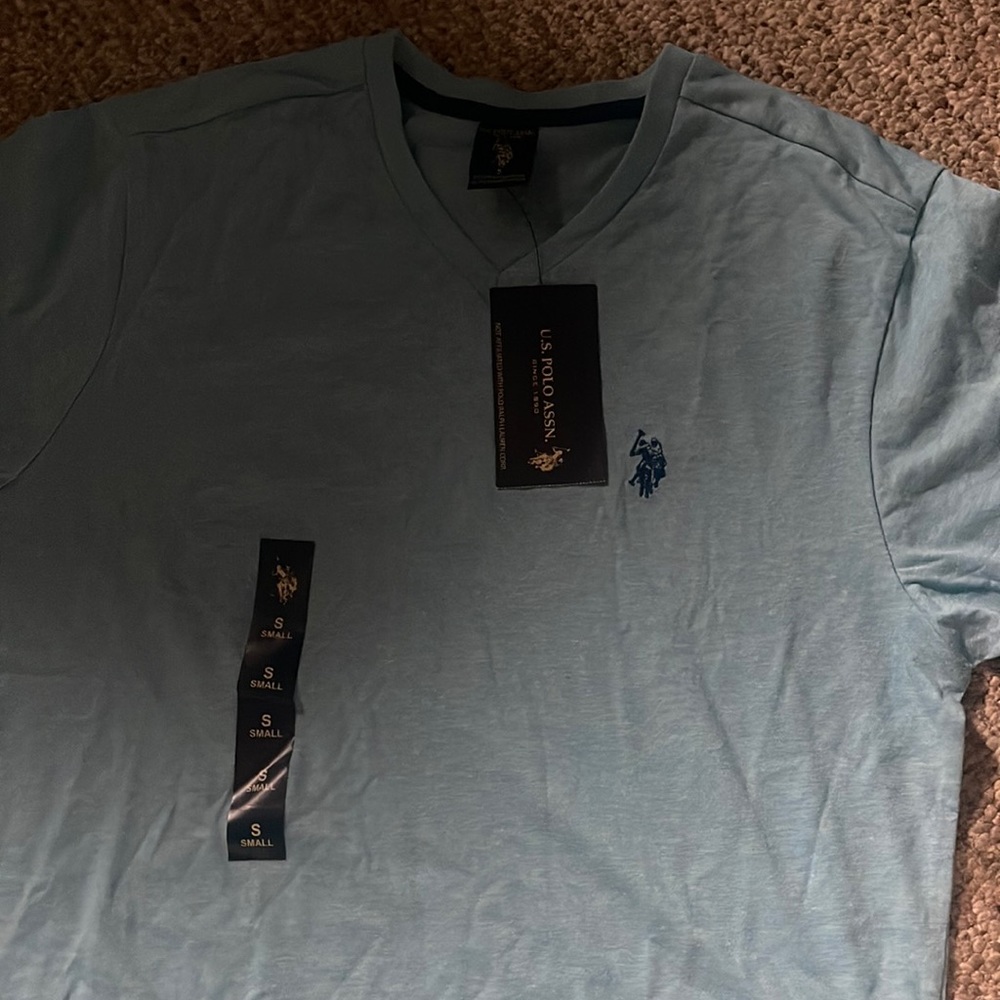 Polo Light Blue V-neck Men’s Size S